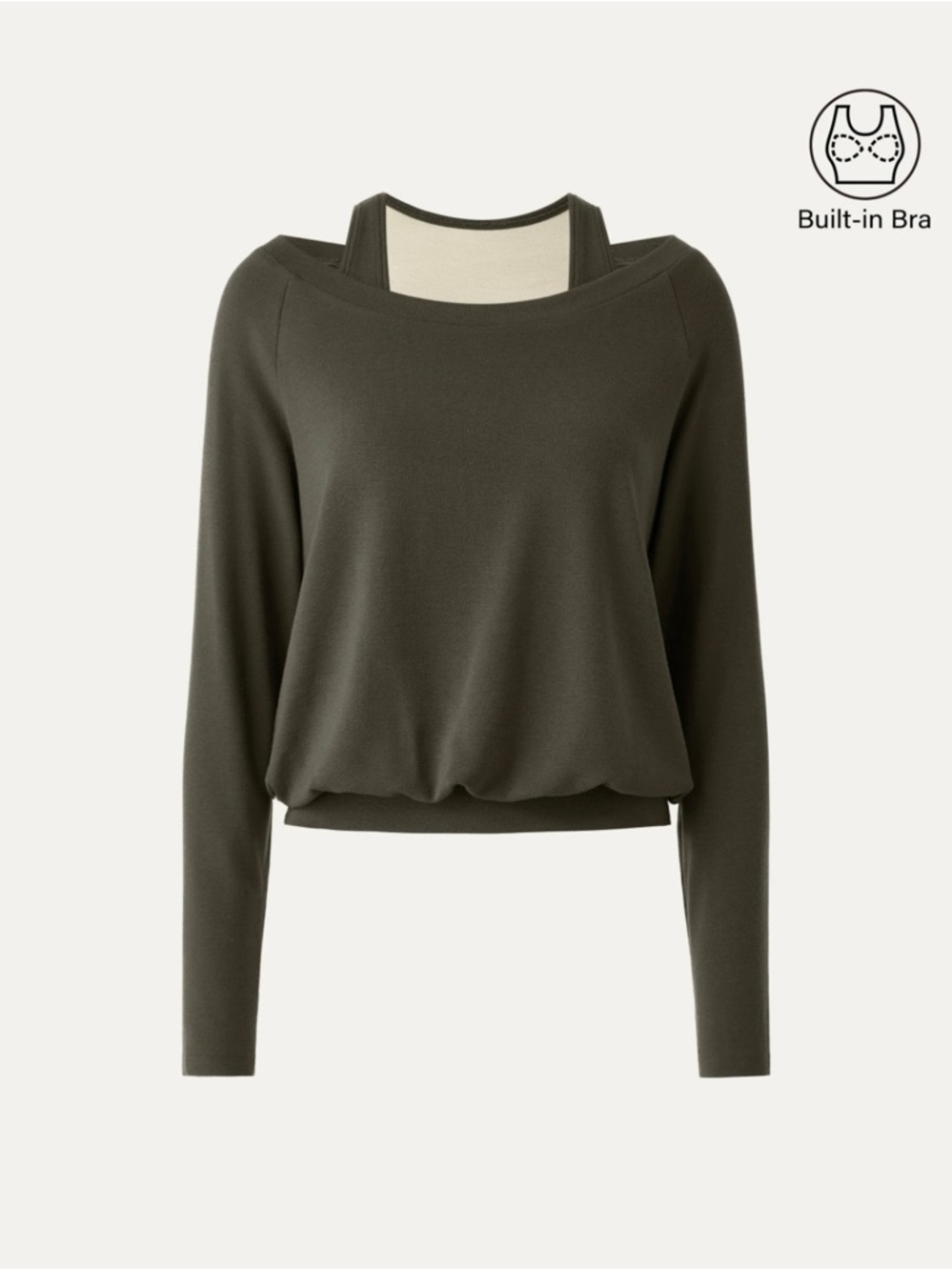 OGL LiteWarm Multi-Wear Layering Bra Top Olive